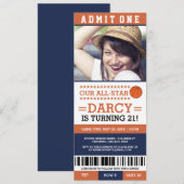 Billet d'anniversaire Basketball Invitations (Devant / Derrière)