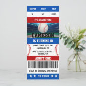 Billet d'anniversaire de baseball Invitation (Debout devant)