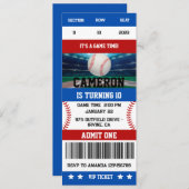 Billet d'anniversaire de baseball Invitation (Devant / Derrière)