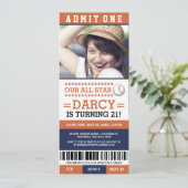 Billet d'anniversaire de baseball Invitations (Debout devant)