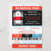 Billet d'anniversaire de la carte d'embarquement  (Devant)