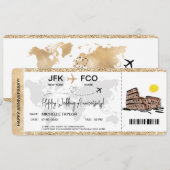 Billet d'anniversaire de voyage de la carte d'emba (Devant / Derrière)