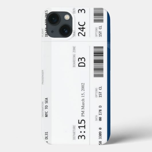 billet d'avion iphone 7/8 coque (Verso)