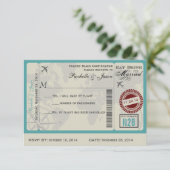 Billet d'avion RSVP de mariage (Debout devant)