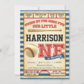 Billet de baseball Anniversaire Fête Invitation In (Devant)