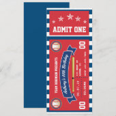 Billet de baseball Invitation d'anniversaire (Devant / Derrière)
