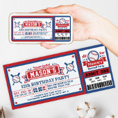 Billet de baseball Pass Anniversaire Invitation Bl
