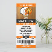 Billet de basket-ball Invitation d'anniversaire (Debout devant)