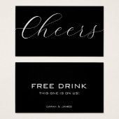 Billet de boisson Black White Corporate (Devant & derrière)