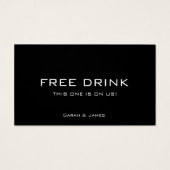 Billet de boisson Black White Corporate (Dos)