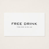 Billet de boisson de l'événement Corporate Drink (Dos)