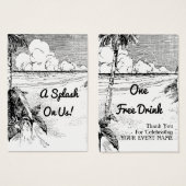 Billet de Boisson Gratuite pour Événement sur le T (Devant & derrière)