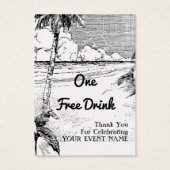 Billet de Boisson Gratuite pour Événement sur le T (Dos)