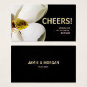 Billet de boisson Mariage Magnolia magnifique (Devant & derrière)