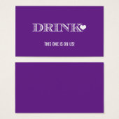 Billet de boisson Mariage mou au coeur (Devant & derrière)