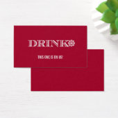 Billet de boisson Mariage rouge de flocon de neige (Bureau)