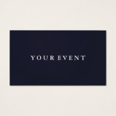 Billet de boisson Midnight Blue & Gold Confetti (Dos)