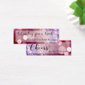 Billet de Boisson Mini Ombre Rouge Violet Script (Bureau)
