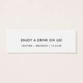 Billet de boisson Tropical Mariage Barre de jeton  (Dos)