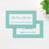 Billet de boisson turquoise avec motif chevron bla (Bureau)