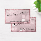 Billet de Boisson Typographie Bokeh Rose Gold 3 (Bureau)