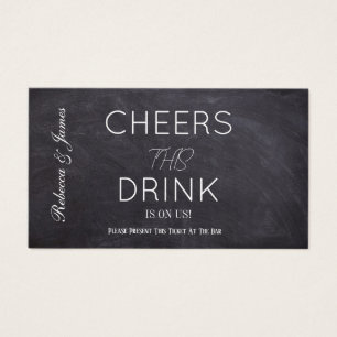 Billet de bon de Mariage Rustique Chalkboard