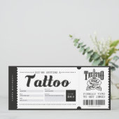 Billet de carte cadeau de tatouage Certificat (Debout devant)
