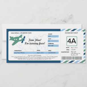 Billet de carte d'embarquement d'anniversaire