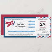 Billet de carte d'embarquement d'anniversaire (Devant / Derrière)