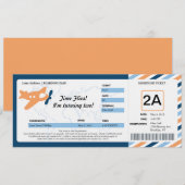 Billet de carte d'embarquement d'anniversaire (Devant / Derrière)