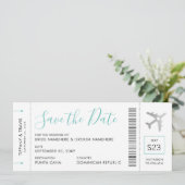 Billet de carte d'embarquement Enregistrer la date (Debout devant)