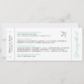 Billet de carte d'embarquement Enregistrer la date (Dos)