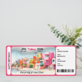 Billet de carte d'embarquement surprise Mexique (Debout devant)