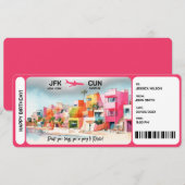 Billet de carte d'embarquement surprise Mexique (Devant / Derrière)