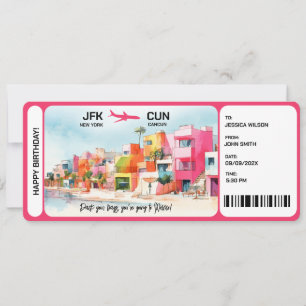 Billet de carte d'embarquement surprise Mexique