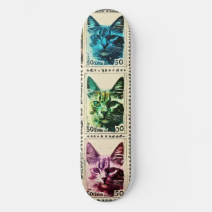 Billet de Chat : Conception de skateboard fantaisi