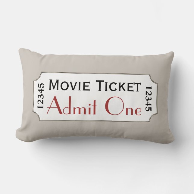 Billet de cinéma gris chaud Oreiller (Recto)