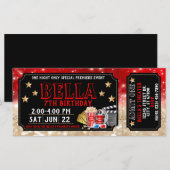 Billet de cinéma Invitation d'anniversaire (Devant / Derrière)