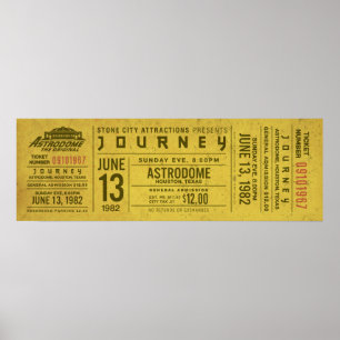 Billet de concert Journey – Affiches de Rock Vinta