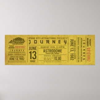 Billet de concert Journey – Affiches de Rock Vinta