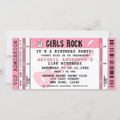 BILLET DE CONCERT POUR LES FILLES ROCK INVITATION (Devant)