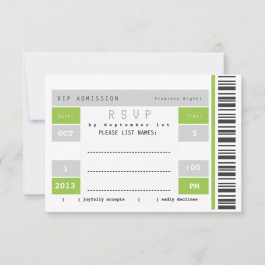 Billet de concert RSVP (Devant)