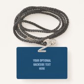 Billet de fête d'été" badges texte personnalisé (Derrière avec lanière)