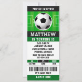 Billet de football Anniversaire Invitation (Devant)