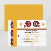 Billet de football Bar Mitzvah RSVP (Devant / Derrière)