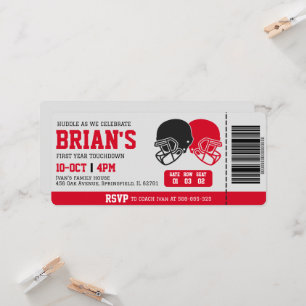 billet de football invitation