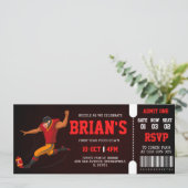 billet de football invitation (Debout devant)