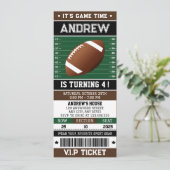 Billet de football personnel Invitation d'annivers (Debout devant)