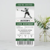 Billet de hockey Anniversaire Invitation Modèle (Debout devant)
