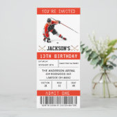 Billet de hockey Anniversaire Invitation Modèle (Debout devant)